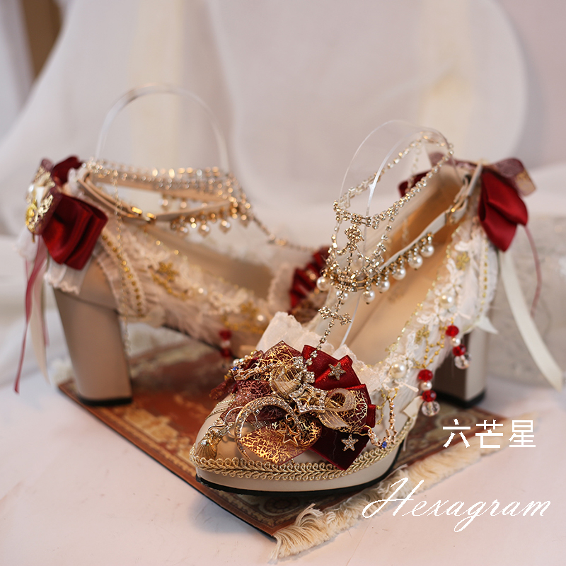Hexagram Stars and Moon Lolita Shoes